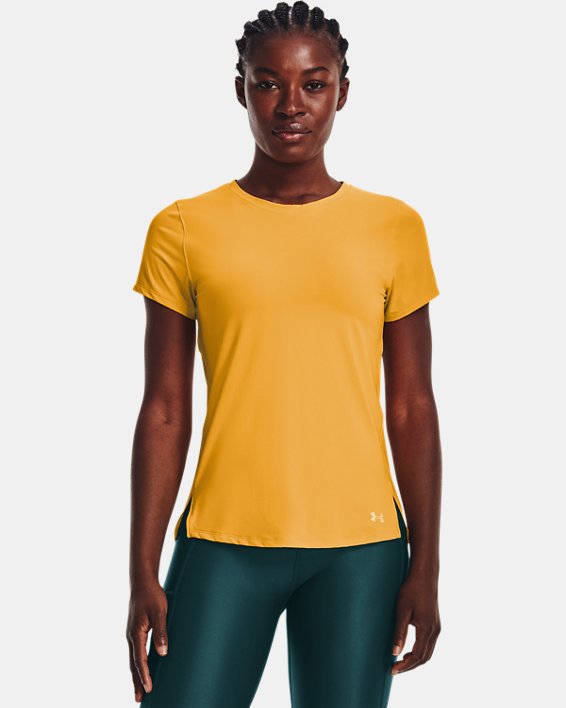 Women's UA Iso-Chill 200 Laser T-Shirt, Yellow, pdpMainDesktop image number 0